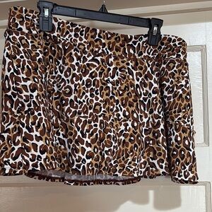 Lilly Pulitzer Brown and Black Leopard Corrine Skort XL NWT
